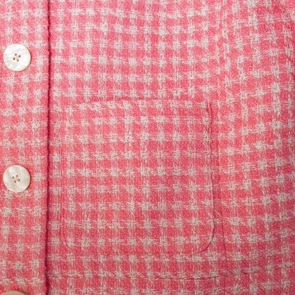 NWT J. Crew Tweed Houndstooth Lady Jacket in Pink Himalayan Spice size 10 - Picture 9 of 12